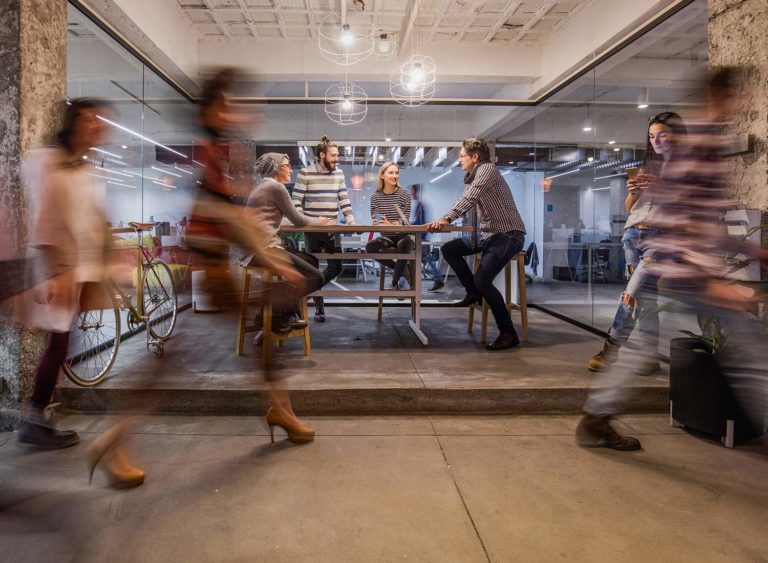 busy walk way environment