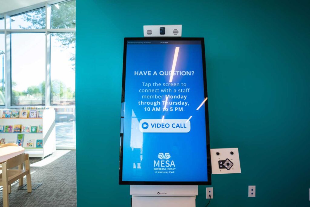 MESA express library video-kiosk