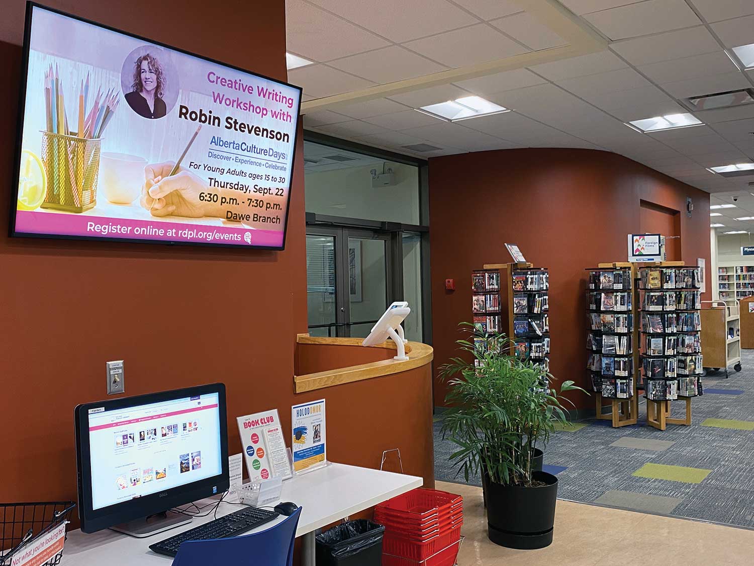 새로운 디지털 도서관 보조 도구 DLA inventoryWand를 만나보세요 2 red deer overhead display unifi+ reception