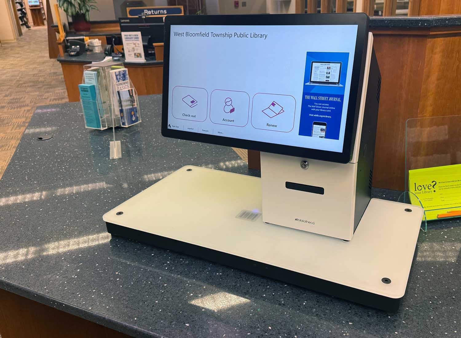 Self-Service Checkout 7 selfcheck 3000D West Bloomfield Township Public Library, MI