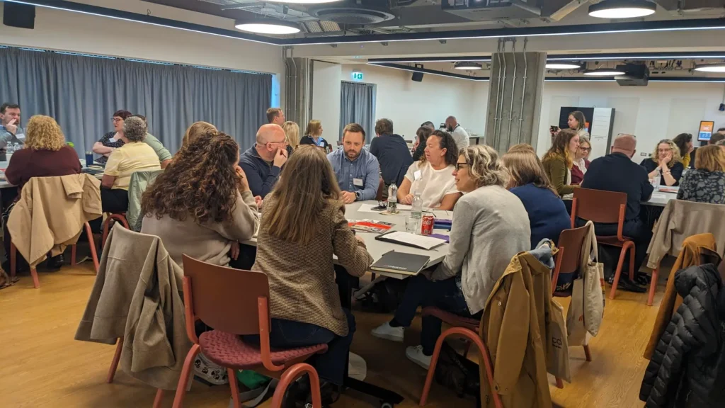 North Roadshow Success: Inspiring Libraries, Sparking Ideas, and Showcasing Innovation 2 Library professionals exchanging ideas and discussing solutions during the Bibliotheca Idea Lab at the North Roadshow, The Stockroom